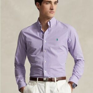 Ralph Lauren Classic Fit Long Sleeve Button Down Gingham Oxford Men’s Shirt XXL